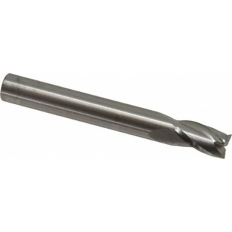 RobbJack 5/16, 1/2 LOC, 5/16 Shank Diam, 2-1/2 OAL, 3 Flute, Solid Carbide Square End Mill Single End, Uncoated, Spir...